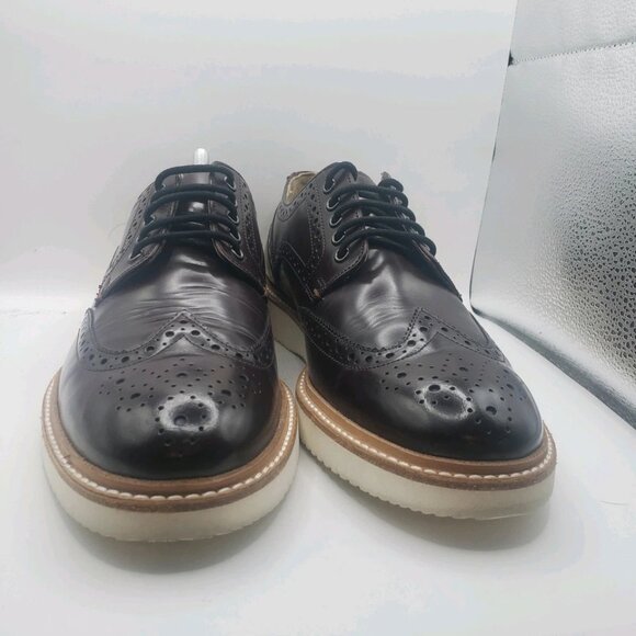 Men Ted Baker London Edling Wingtip Dress Up Shoes Leather Burgundy mens size 11 - Picture 4 of 7